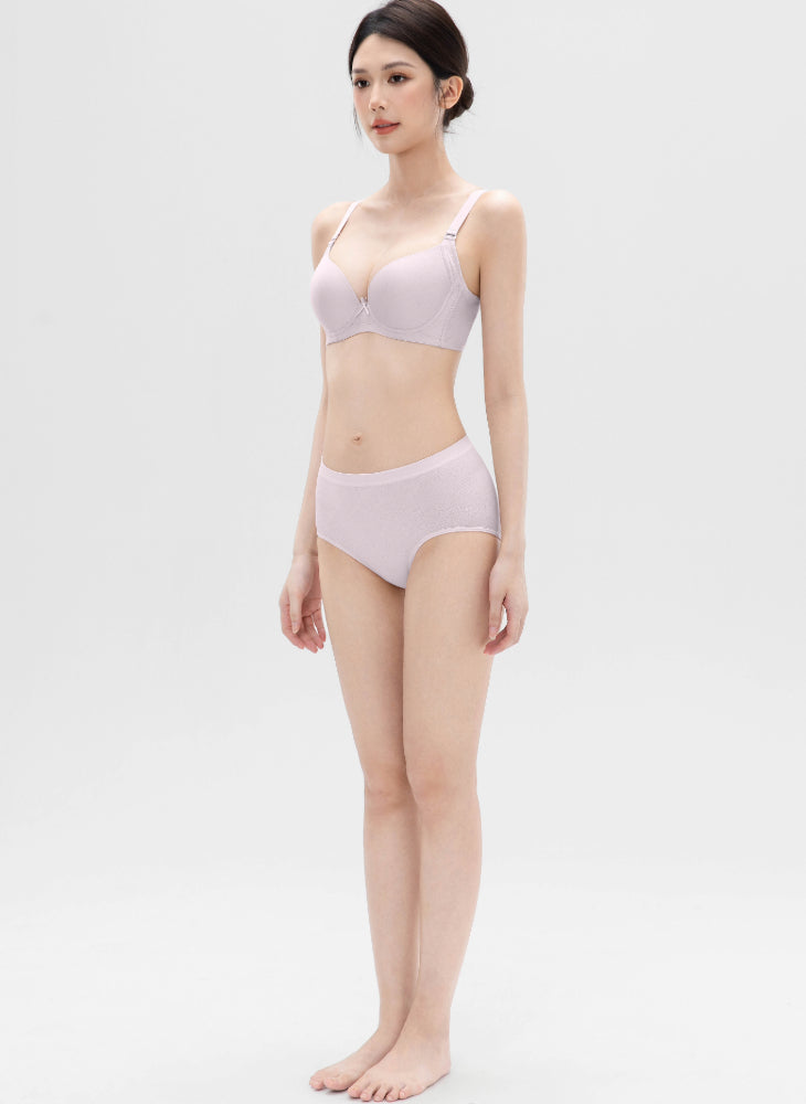 Nina Jacquard Wired Demi Cup High Panel Padded Bra