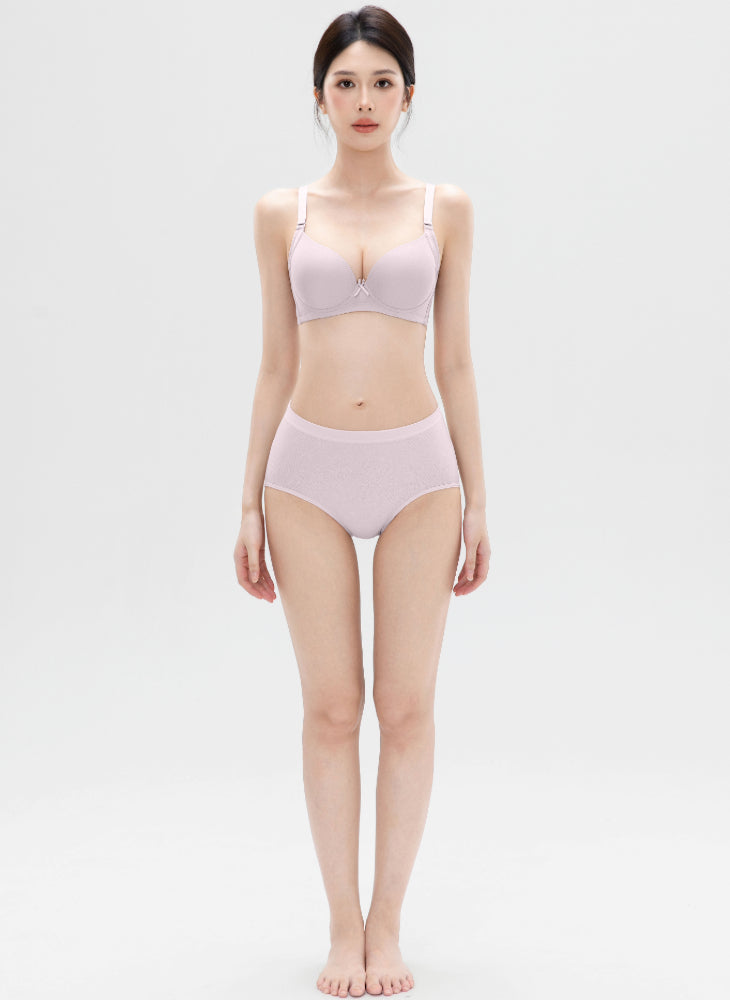 Nina Jacquard Wired Demi Cup High Panel Padded Bra