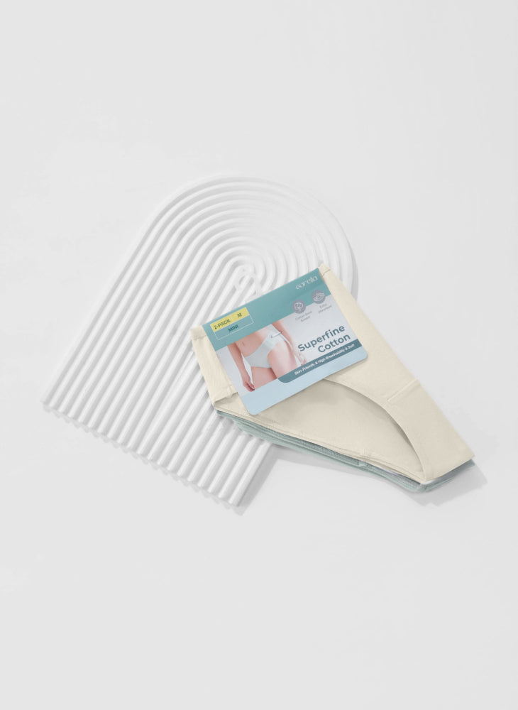 Superfine Cotton 2 in 1 Pack Mini Panty