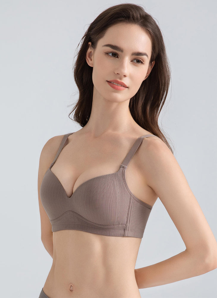 Macey Stripy Wireless Demi Cup Bra