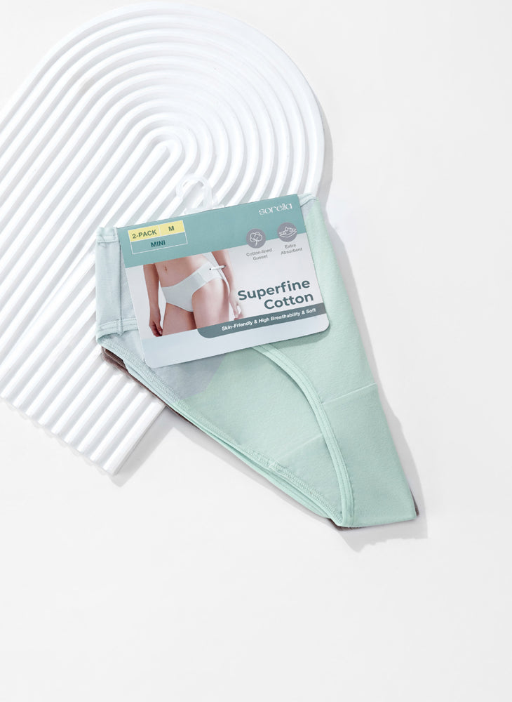 Superfine Cotton 2 in 1 Pack Mini Panty