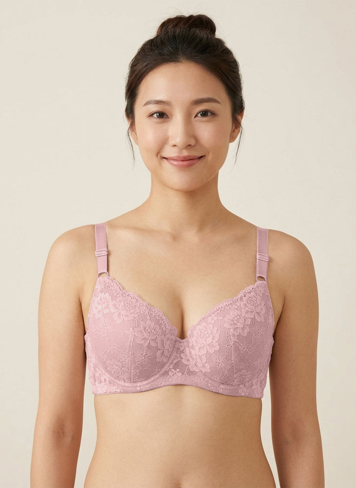 Josie Luna Wired Demi Padded Lace Bra