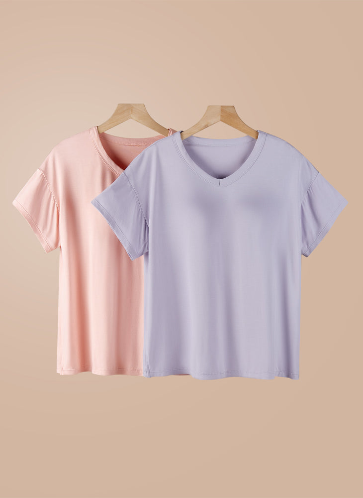 Cozy Lounge Short Sleeves Top