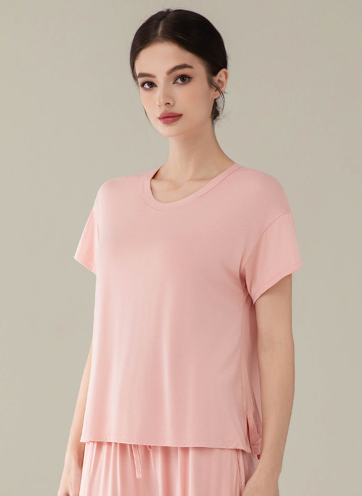 Cozy Lounge Short Sleeves Top