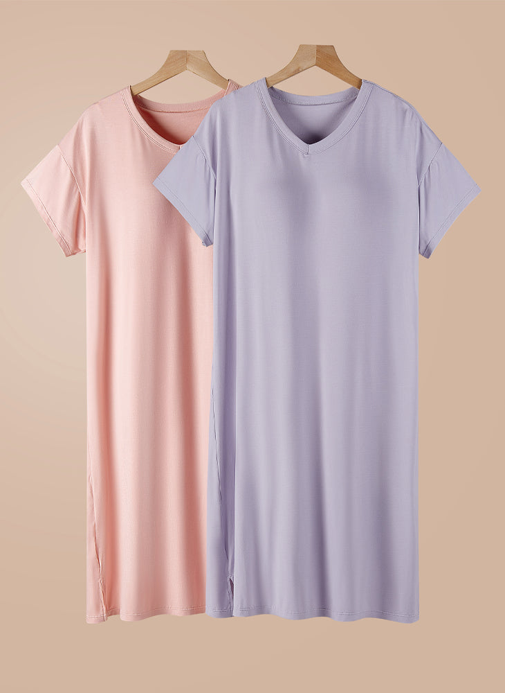 Cozy Lounge Short Sleeves Dress