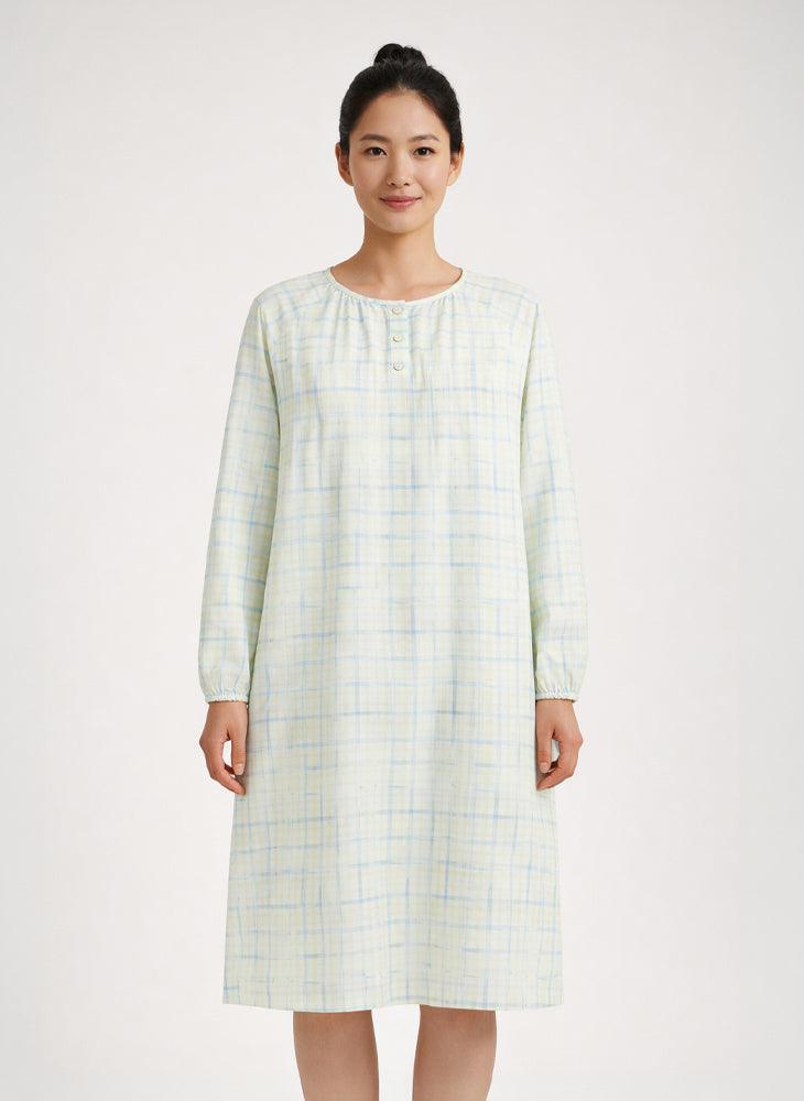Cloud Woven Long Sleeves Dress