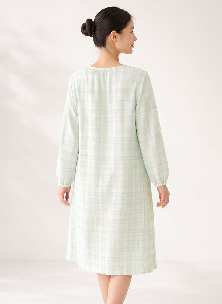 Cloud Woven Long Sleeves Dress