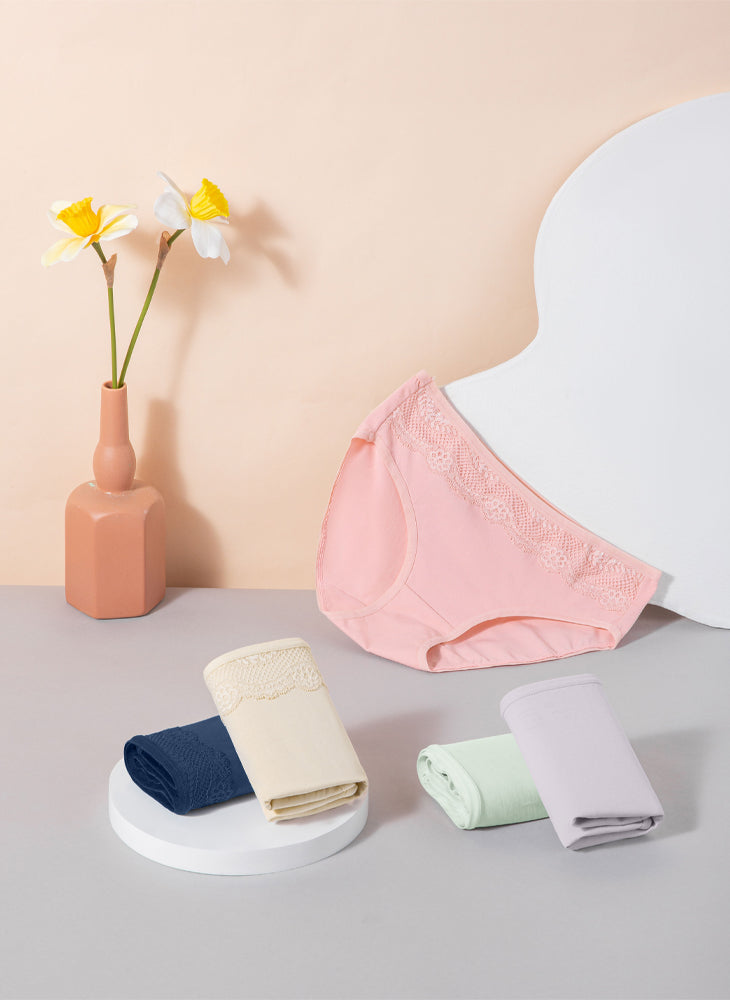 Lacey Comfort Cotton Midi Packaging Panty