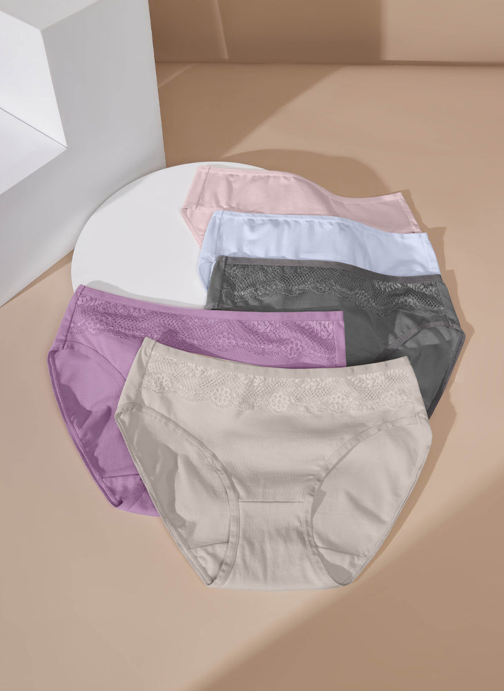 Lacey Comfort Cotton Midi Packaging Panty