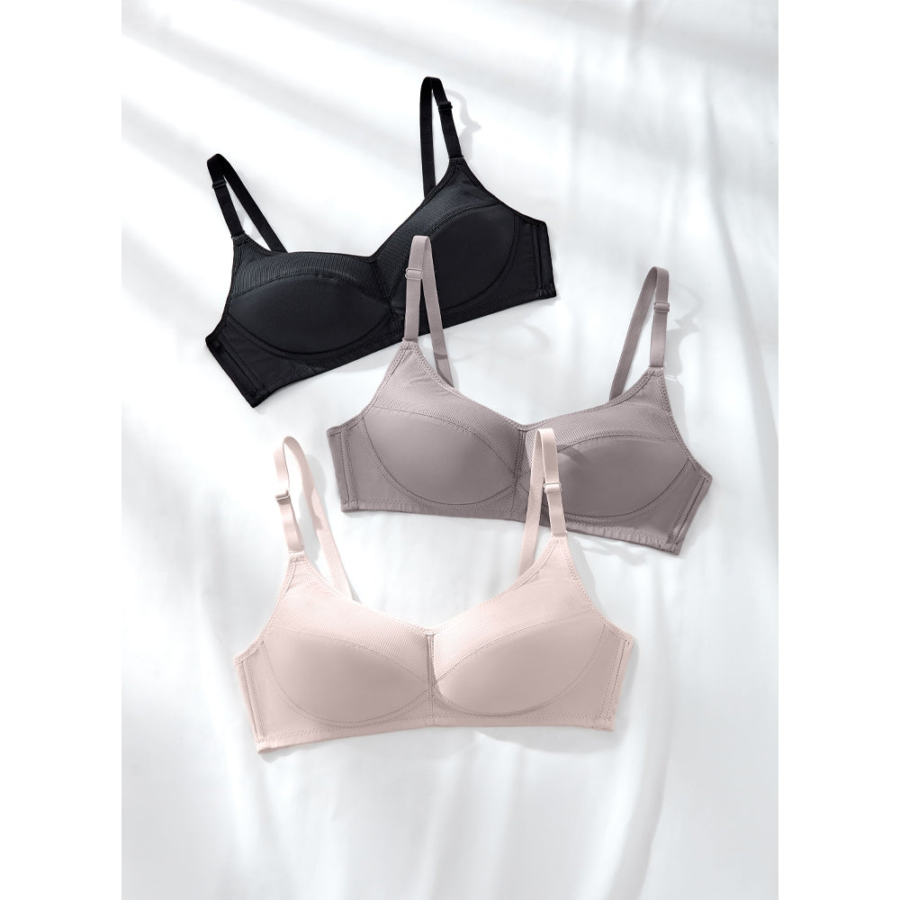 Comfy Breathable Wireless Demi Lightly Padded Bra
