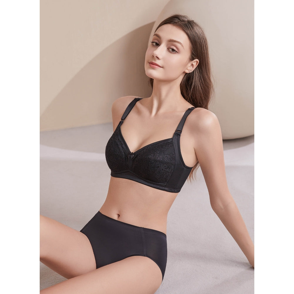 Lilac Beauty Wireless High Panel Bra