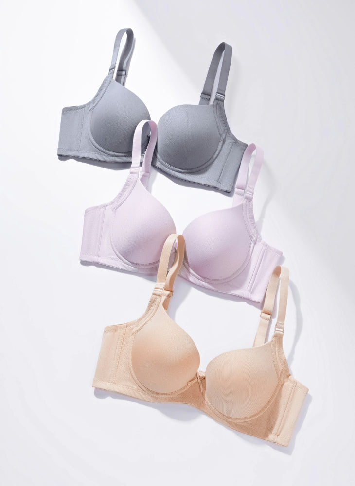 Nina Jacquard Wired Demi Cup High Panel Padded Bra