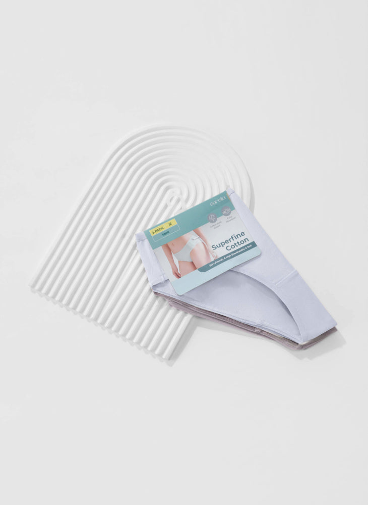 Superfine Cotton 2 in 1 Pack Mini Panty