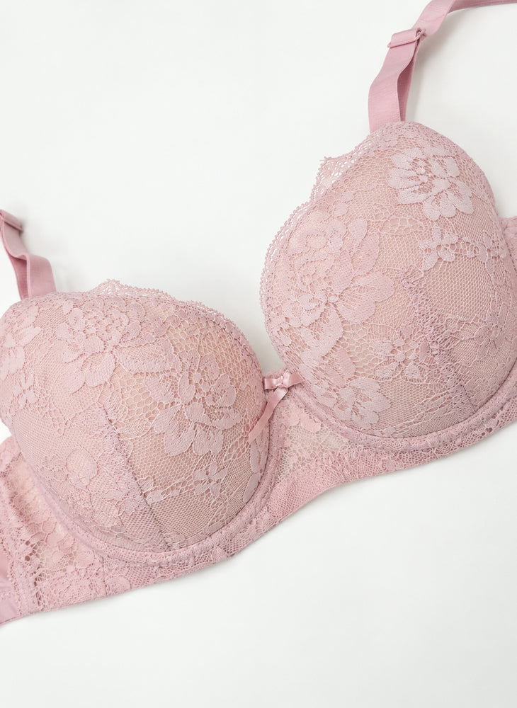 Josie Luna Wired Demi Padded Lace Bra