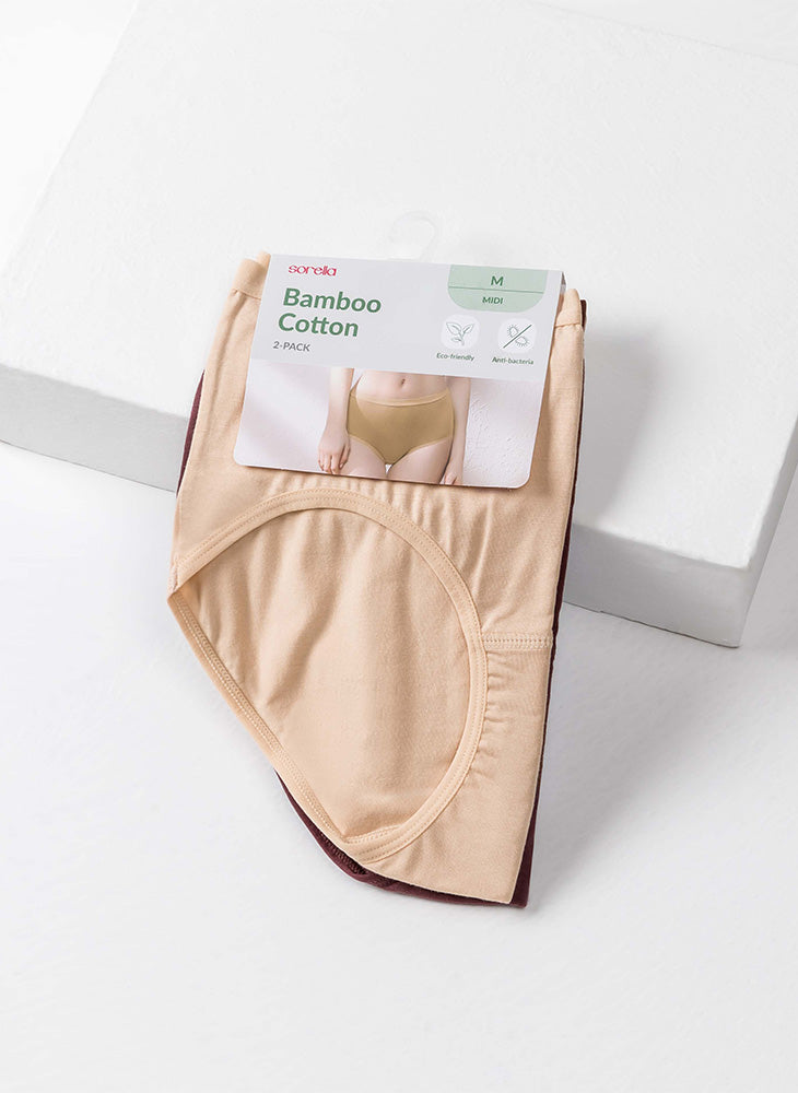 Bamboo Comfort 2-in-1 Pack Midi Panty