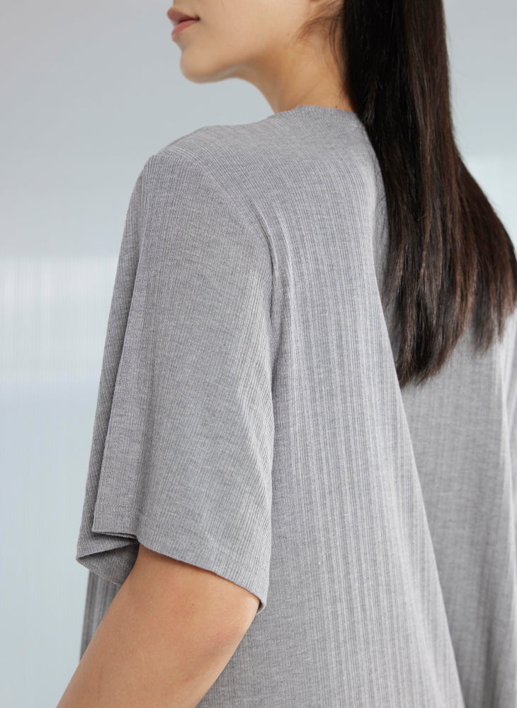 Ribbed Ease Short Sleeve Tops & Long Pants PJ Set