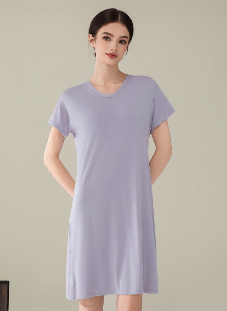Cozy Lounge Short Sleeves Dress