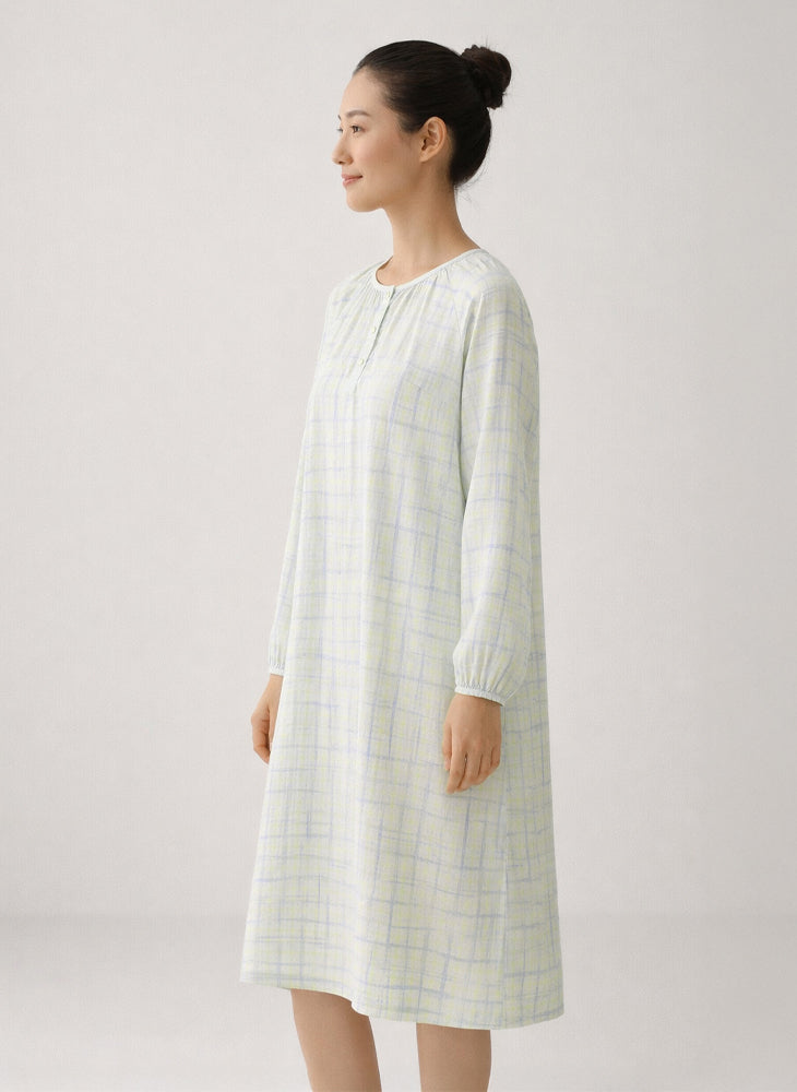 Cloud Woven Long Sleeves Dress