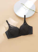 Floral Charm Wireless Demi Cup Bra