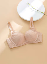 Floral Charm Wireless Demi Cup Bra