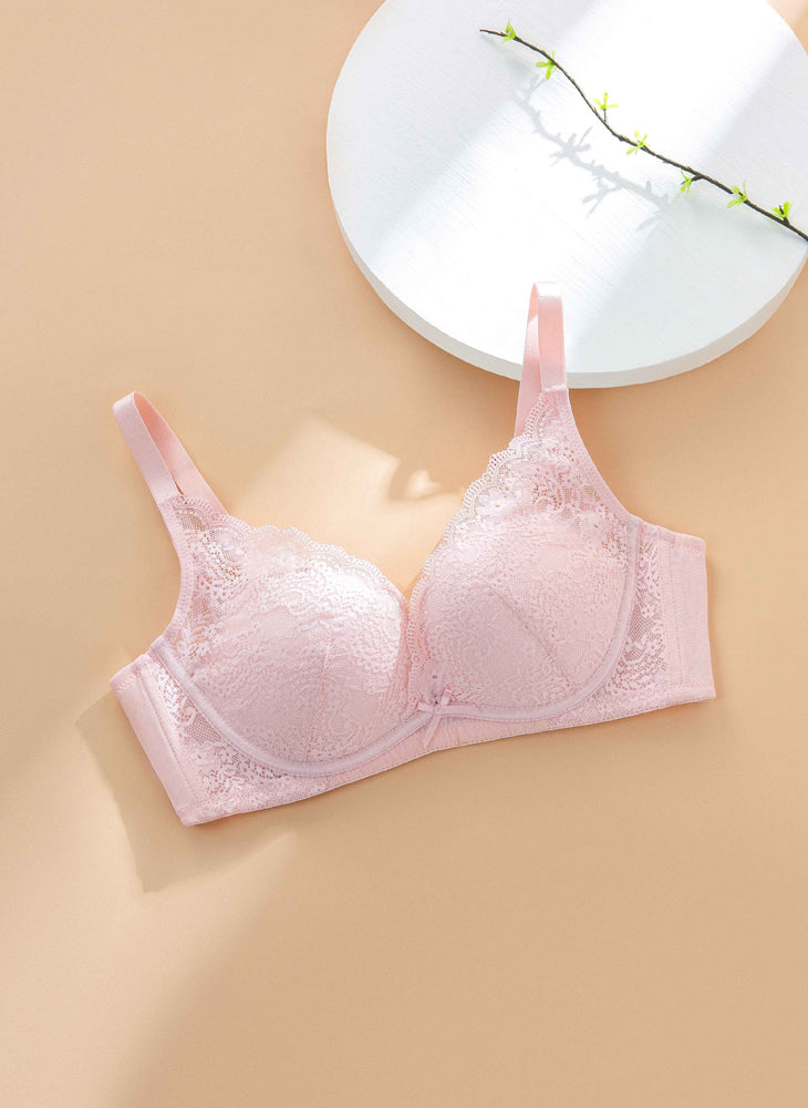 Floral Charm Wireless Demi Cup Bra