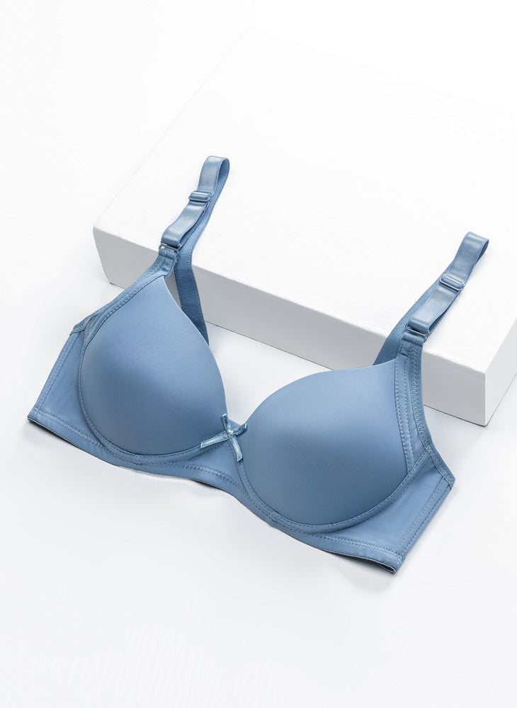 Casual Comfort Demi Cup High Panel Wireless Bra