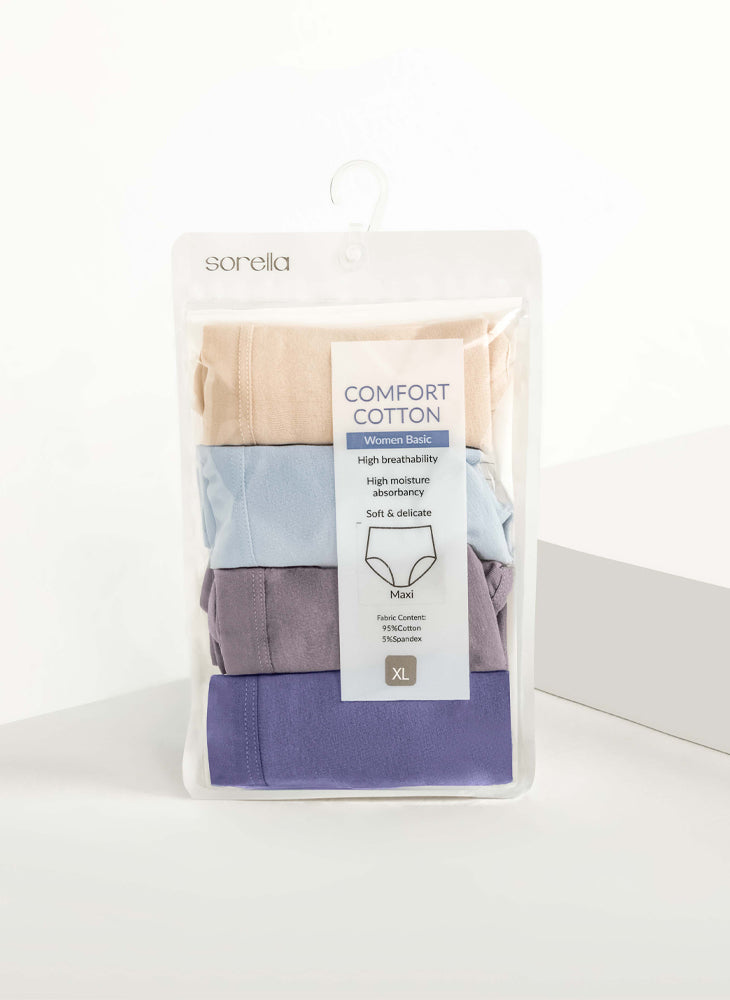 Comfort Cotton 4-in-1 Maxi Pack Panty